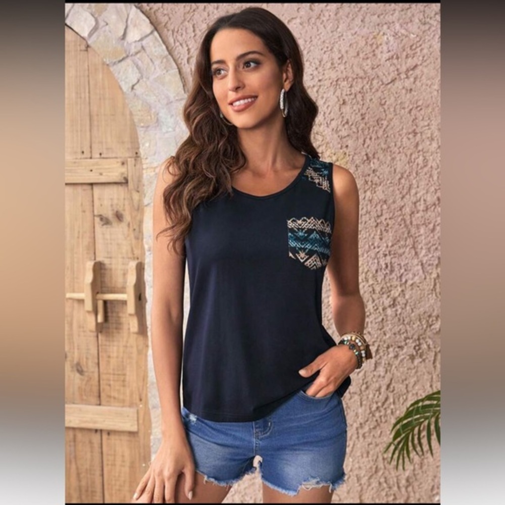 SHEIN || NWT Tribal Tank (M)